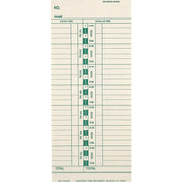 Acroprint - Cartes de présence hebdomadaires pour modèles ES900/125/150, bilingue-Cartes de présence pour les modèles Acroprint ES900, 125 et 150.