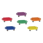 Champion Sports - Plateau à roulettes standard avec poignées, 6/paquet-Couleurs variées (bleu, vert, orange, violet, rouge et jaune)