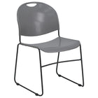 Flash Furniture – Chaise empilable ultracompacte HERCULES, capacité de 880 lb, gris avec tubulure noire (RUT188GY)-Capacité de poids de 880 lb
