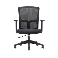 Brassex - Chaise de bureau Baker, noir-Colis standard