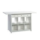 Sauder 60"W La Collection Craft Pro Series Table pour travaux - Finition White-La surface supérieure en mélamine est résistante à la chaleur, aux taches et aux rayures