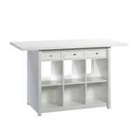 Sauder 60"W La Collection Craft Pro Series Table pour travaux - Finition White-La surface supérieure en mélamine est résistante à la chaleur, aux taches et aux rayures