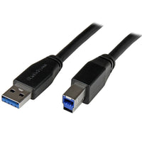 StarTech ® Câble USB 3.0 actif USB-A vers USB-B de 10 m (30 pi), M/M-Conçu pour dépasser la portée des câbles USB 3.0 standards, le signal est automatiquement corrigé pour atteindre des distances allant jusqu’à 10 m