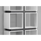 Monarch Specialties - 7076 71 po H Etagere - Blanche /Grise-Fini vieux bois