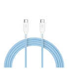 LOGiiX - Vibrance Connect 100W USB-C vers USB-C - Bleu-Câble coloré et durable de 1.5m pour charger rapidement les appareils USB-C jusqu'à 100W