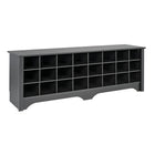 Prepac – Banc à compartiments pour le rangement de chaussures BSS-60220, 60 po, noir-Ce banc polyvalent à double usage est doté de cases individuelles qui sont assez spacieuses pour accueillir une paire de chaussures pour hommes de taille 13