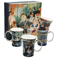 McIntosh Renoir Tasses avec boîte-cadeau - Paquet de 4 - 11 oz-Cet ensemble de tasses est parfait pour le thé et le café, et prêt à être dégusté