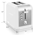 Kenmore - Grille-pain 2 tranches - Acier inoxydable blanc et argent-Exterieur moderne en acier inoxydable