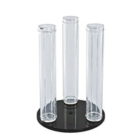 Azar Displays – Présentoir de comptoir à 3 poteaux verticaux pour montre-bracelet/bracelet, 12 x 2 po (900069)-La tige à bracelets tourne sur une base noire de 9 po de diamètre