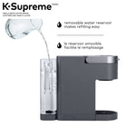 Keurig K-Supreme - Cafetière une tasse à la fois pour capsule K-Cup  avec technologie MultiJet - Gris-Infusion rapide et fraîche : Un café prêt en quelques minutes