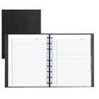 Cahier de notes à couverture rigide Blueline MiracleBind, 9 1/4 x 7 1/4 po, noir, aspect lézard, 150 pages-150 pages MiracleBind microperforées lignées avec marge