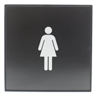 Headline Sign - Panneau de toilettes « Women » Premier - 8 po H x 8 po L - Noir-Message du panneau : « WOMEN » (Femmes)