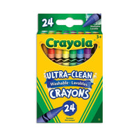 Crayola Crayons de cire lavables - paquet de 24-Les crayons à la cire Crayola sont conçus en mettant l'accent sur la vraie couleur, la douceur et la durabilité.