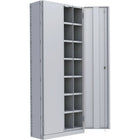 Metalware – Étagère enclenchable RK921, 8 tablettes, 36 x 12 x 88 (po), gris pâle-Système de tablettes ajustables offrant un espace de rangement solide, mais économique qui convient à vos besoins
