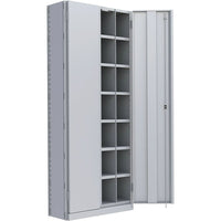 Metalware – Étagère enclenchable RK921, 8 tablettes, 36 x 12 x 88 (po), gris pâle-Système de tablettes ajustables offrant un espace de rangement solide, mais économique qui convient à vos besoins