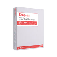 Staples – Papier à copies recyclé à 30 % - couleurs pastel - lettre - 8 1/2 po x 11 po - gris - 500 feuilles-Avec ces couleurs, vos documents ne passeront pas inaperçus