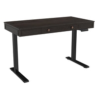 Bureau assis-debout avec tiroir de rangement de 23 L po de TygerClaw- Brun-Installation rapide, étapes minimales sans outils nécessaires