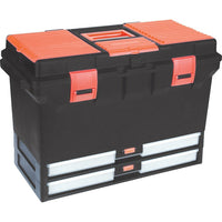 Aurora Tools – Boîtes à outils robustes avec plateau interne, 3 organiseurs, 2 tiroirs, 22 po-Loquets de plastique ABS
