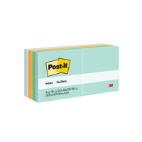 Post-it - Feuillets, collection Bistro sur la plage, 3 po x 3 po, 100 feuillets/bloc, paquet de 12-Utilisations sans limites