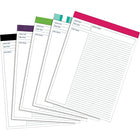 Staples - Tablettes mode Tops, ligné projet, blanc, 50 feuilles, 8-1/2 po x 11-3/4 po-Mise en page spéciale pour aider avec la planification, la conception et la communication