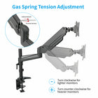 ShoppingAll - Support de moniteur LCD entièrement réglable à ressort à gaz, Noir-6