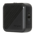 Targus - Chargeur mural GaN USB-C/USB-A de 65 W - Noir-Chargez 2 appareils en même temps avec 1 x port USB-C PD 65 W et 1 x port USB-A 18 W