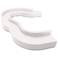 Flash Furniture – Alon Series ZB803570SWH, ensemble de réception 11 pièces, cuir, blanc-Revêtement doux en cuir blanc.