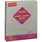 Staples - Papier à copies recyclé à 30 %, couleurs pastel, lettre, 8 1/2 po x 11 po, gris clair-20 lb