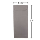 JAM Paper Enveloppes ouvertes au bout format invitation avec fermeture gommée, 4 1/8 x 9 1/2 po, gris foncé, 1000/paquet-Ouverture : Par le sommet