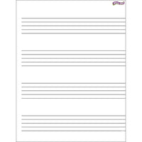 Trend Enterprises – Feuille de musique, ensemble Wipe-Off, 17 x 22 po, blanc/noir, 6/paquet (T-27304)-Ensemble Wipe-Off