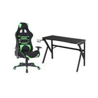 Brassex - Kit de Jeu Carla - Noir/Vert-Eclairage LED à plusieurs niveaux avec commande tactile