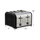 Kenmore - Grille-pain à 4 tranches avec commandes doubles - Noir-Le levier à haute levee vous permet de retirer en toute securite de petits morceaux de pain grille