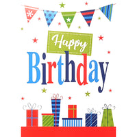 MILLBROOK - Carte de souhaits Enveloppes - 5-3/8 po L x 7-3/4 po H - Bannieres multicolores - Paquet de 18-Cartes de qualite style boutique