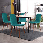 FurnitureR - Chaise de salle manger verte, ensemble de 4, SCARGILL GREY-8