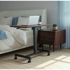FitDesk - Bureau debout mobile réglable - Brun-Bureau en MDF et base en acier