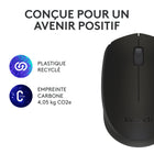 Logitech - Souris sans fil M170 2,4 GHz avec mini-récepteur USB - Noir-Couleur : gris/noir