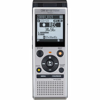 OM System - WS-882 Enregistreur vocal numérique stéréo avec USB intégré - Argent-Enregistrement en mode automatique intelligent, lecture du changeur de voix