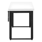 Monarch Specialties - 7681 Bureau 48 po L - Hauteur Adjustable Blanc/Metal Noir-8