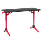 CorLiving - Bureau de jeu Conqueror noir et rouge-Plateau à finition noire et pieds rouges contrastants