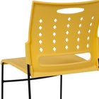 Flash Furniture - Chaise empilable avec base luge de série Hercule, capacité de 881 lb, avec dossier ventilé, jaune (RUT2YL)-Conception ergonomique