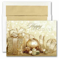 JAM Paper - Ensemble de cartes de Noël vierges et enveloppes assorties - Forfait vacances - paquet de 25-Ensemble de cartes de vacances avec conception de voeux de forfait vacances