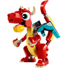 LEGO - Creator Dragon Rouge - 149 Pièces-Les enfants peuvent construire et reconstruire pour inventer des histoires avec 3 modèles différents
