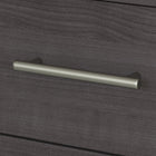 Bush Furniture - Bureau 72 po avec huche et bibliothèque à 5 tablettes Somerset - Gris orage-Bois d’ingénierie en Gris orage