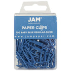 JAM Paper – Trombones standard, bleu pâle, 6 paquets de 100, total de 600 (221819033g)-Longueur : 1 1/8 po