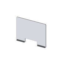 Avant de pare-haleine modulaire Mark Maker - Acrylique transparent 1/4" - panneau de 30" Lx23,5"H - 2 rails inférieurs de 8"-Fixez les côtés des panneaux modulaires pour étendre la longueur de votre diviseur à l'aide de charnières en plastique (charnières flexibles).