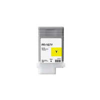 Canon – Cartouche d'encre jaune PFI-107, 130 ml-IMAGEPROGRAF IPF670, IPF680, IPF685, iPF770, IPF780, IPF785