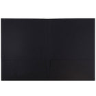 JAM Paper Chemise fini lin à deux pochettes, 9 po x 12 po, noir, 12/paq.-Taille : 9 x 12