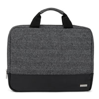 Bugatti - Housse Matt Herringbone pour portatif de 14,1 po, gris/noir-Gris/noir, polyester