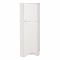 Elite - Grande armoire de rangement à 2 portes, blanc-Dimensions (assemblé, po) : 29,25 lar. x 72 haut. x 18,75 prof.