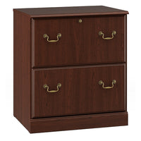 Bush® - Classeur latéral de la collection Saratoga, fini cerisier des vendange-Loges les chemises de format lettre, légal et A4.